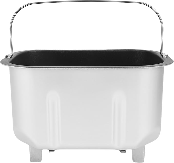 Pwshymi Stainless Steel Anti Stick Coated Bread Machine Baking Bucket with Double Mixing Bread Bucket for Home Bakers and Commercial Bakeries