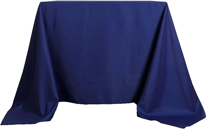 Efavormart 90" Navy Blue Wholesale Linens Polyester Square Linen Tablecloth for Kitchen Dining Catering Wedding Birthday Events