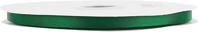MEEDEE Dark Green Satin Ribbon - 3/8 Inch Double Faced Satin, 100 Yards for Wedding, Gift Wrapping, Crafts & Card Making