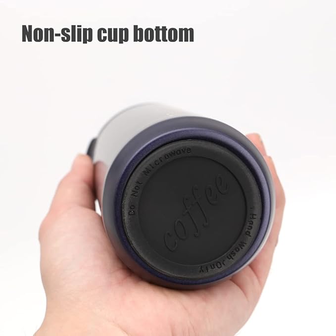 350ml/500ml Double Stainless Steel 304 Coffee Mug Leak-Proof Mug Travel Portable Thermal Cup Insulation Water Bottle(Gold 350ml)