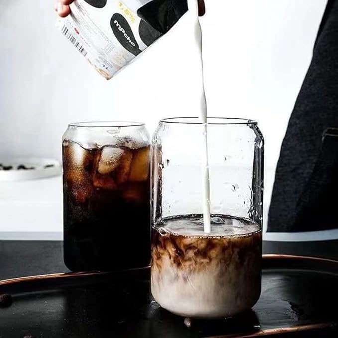 2pcs Can Cola Cup Shaped Tea Juice Milk Glass Cup Coffee Mug Wine Glass Drink Cup Glass Drinkware