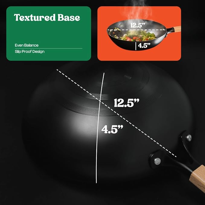 ANGORA BRANDS Wok Pan for Kitchen - Versatile Cookware - Good for Stir Fry - Nonstick Frying Pan - by Rolka