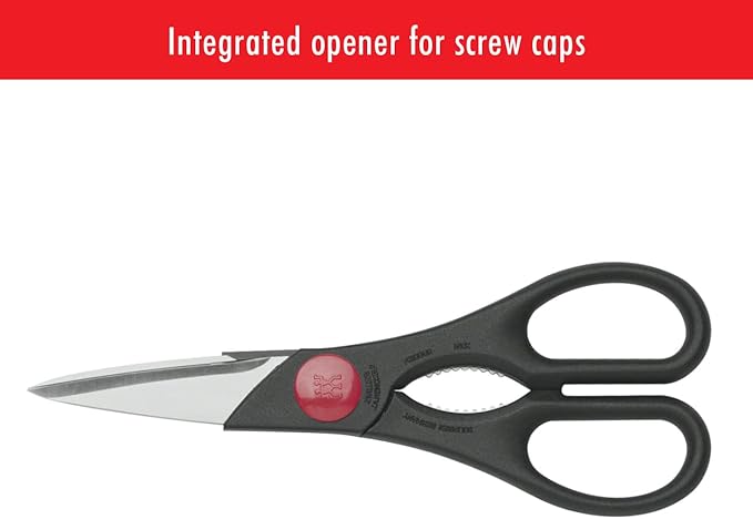 ZWILLING Twin 7.9-inch Kitchen Shears, Heavy Duty Multi-Purpose Scissors with Forged Stainless Steel Blades, Built-In Bottle Opener & Soft Grip – Dishwasher Safe for Meat, Poultry, Herbs & BBQ
