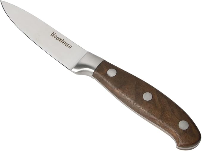 Bloomhouse 3.5 Inch German Steel Paring Knife W/Walnut Wood Forged Handle