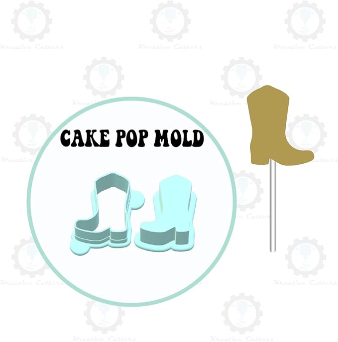 Cowboy Boot Cake Pop Mold | Deluxe Cutter, Popper (Single Cake Pop Mold)