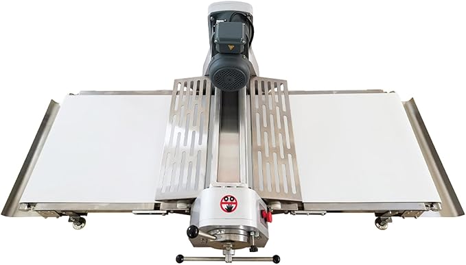 Commercial Dough Sheeter, Reversible Roller Dough Press Machine, Commercial Danish Pastry Machine Bread, egg tarts, pizza, Belt size: 70.9"*23.6", 110V