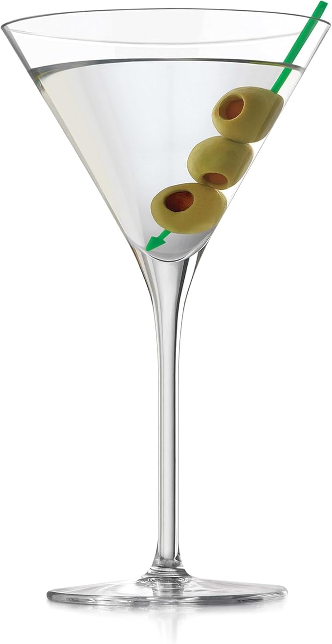 Libbey Signature Kentfield Martini Glasses, 10-Ounce, Set of 4, Made in USA, Dishwasher Safe, Elegant Cocktail Glassware, Gift Box