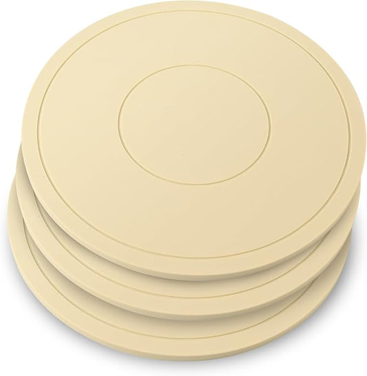 Silicone Trivet Mats 3 Pack Heat Resistant Pot Holders, Multipurpose Non-Slip Hot Pads for Kitchen Potholders, Hot Dishers, Jar Opener, Spoon Holder (Apricot)