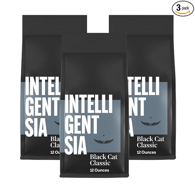 Intelligentsia Coffee, Light Roast Whole Bean Coffee - Black Cat Classic Espresso 36 Ounces (3 Bags of 12 Ounces)