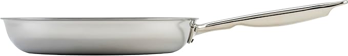 WINCO Tri-Ply Frying Pan, 12-dia, Silver