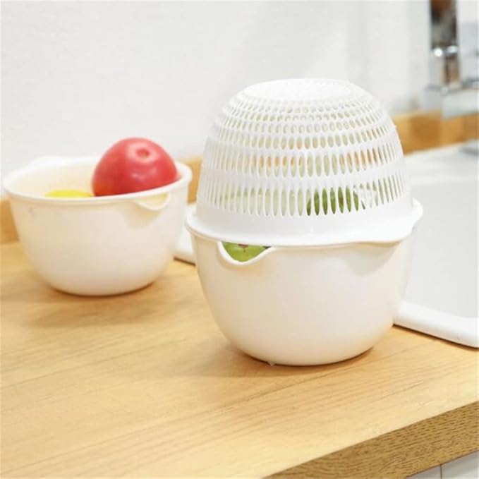 JSEIAJB Washing Basin Vegetable Draining Basket Vegetable Water Filter Basket Kitchen Washing Basket(900ML)