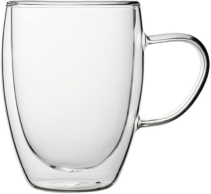 Transparent Glass Coffee Cup Milk Whiskey Tea Beer Double Creative Heat Resistant Cocktail Vodka Wine Mug Drinkware Tumbler Cups(301-350ML)