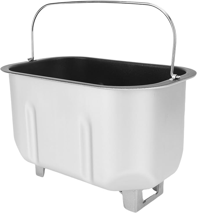 Pwshymi Stainless Steel Anti Stick Coated Bread Machine Baking Bucket with Double Mixing Bread Bucket for Home Bakers and Commercial Bakeries