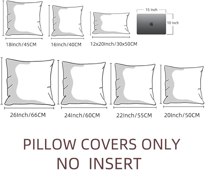 Fancy Homi 4 Packs Boho Cream Decorative Throw Pillow Covers 24x24 Inch for Living Room Couch Bed Sofa, Rustic Modern Farmhouse Home Decor, Soft Plush Corduroy Beige Cute Square Cushion Case 60x60 cm
