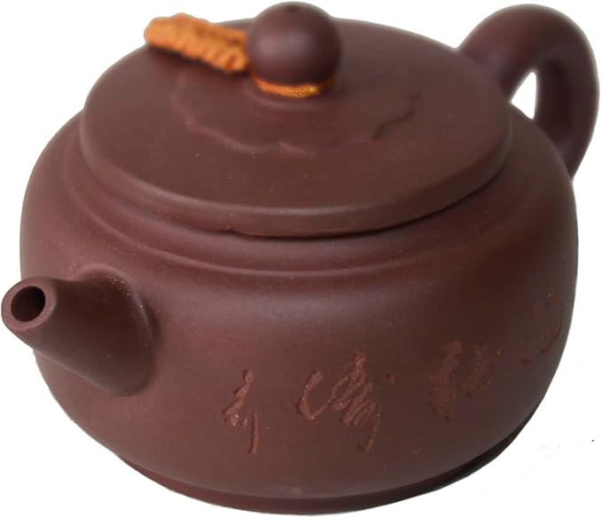 Zisha Clay Teapot Chinese Tea Pot Ceramics Purple Sand Pot Kungfu Tea Kettle Filter Loose Tea (8oz)