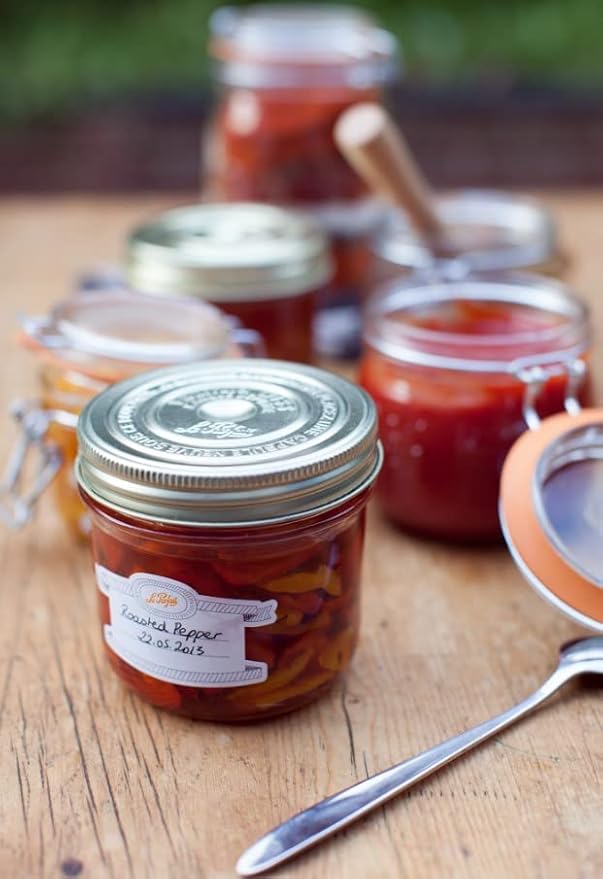 Le Parfait Familia Wiss Terrine Wide Mouth French Glass Jar w/Airtight 2-Piece System Gold Lids | Ideal for Food Storage, Canning, Meal Prep, Cake Jar & DIY Crafts | 16oz Pint (Pack of 6) 500ml