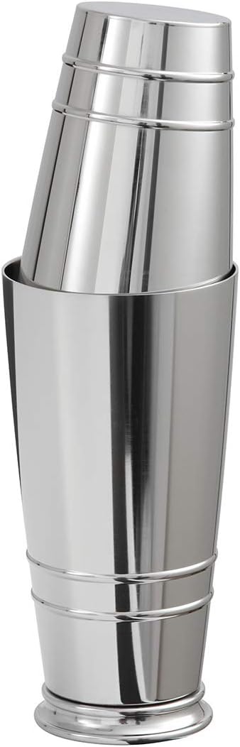 Crafthouse by Fortessa Professional Metal Barware/Bar Tools by Charles Joly, 11" Two-Piece Footed Polished Stainless Steel Boston Cocktail Shaker