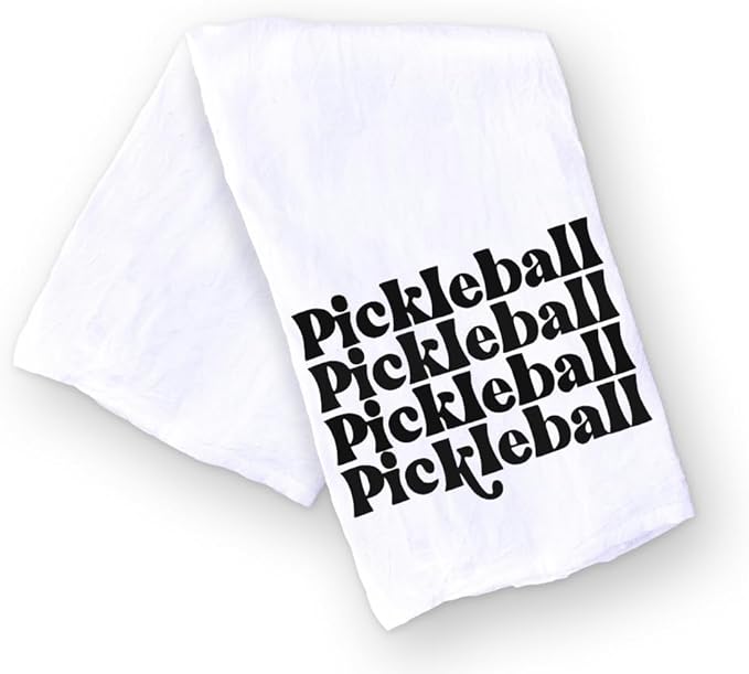 Funny Kitchen Towel - Pickleball Lovers Dish Cloth - Gift for Him or Her - Pickle Ball Gift - Retirement - Christmas - Mothers Day - Fathers Day - Birthday (Pickleball)