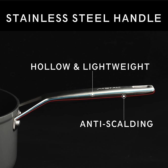 MsMk 8 inch and 10 inch Non Stick Frying Pans, Burnt also Nonstick Frying Pan Set, PFOA Free Non-Toxic, Scratch-resistant, Oven-Safe, Induction Ready, Compatible with All Cooktops