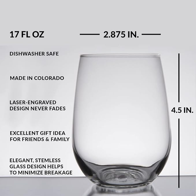 SPIDERWEBS Engraved 17oz Stemless Wine Glass | Great Halloween Scary Spooky Creature Gift Idea!