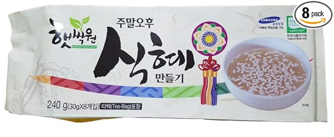 Sikhye Easy-Making Kit, 햇싹원 식혜만들기 8 Teabags, 240g (8.5oz) from South Korea 100%