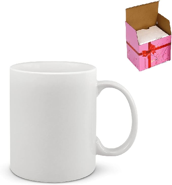 Ceramic Mug DIY Photo Heart Shape Handle Color Inside and Color Hand Cup Customized Pictures Logo Name Text Creative Cut Gifts(Round Handle-2)