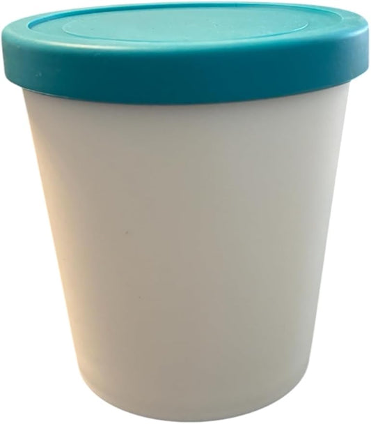 Homemade Ice Cream Container for Freezer - 1 Quart Stackable Storage Tub with Silicone Lid for Freezer - BPA Free & Dishwasher Safe