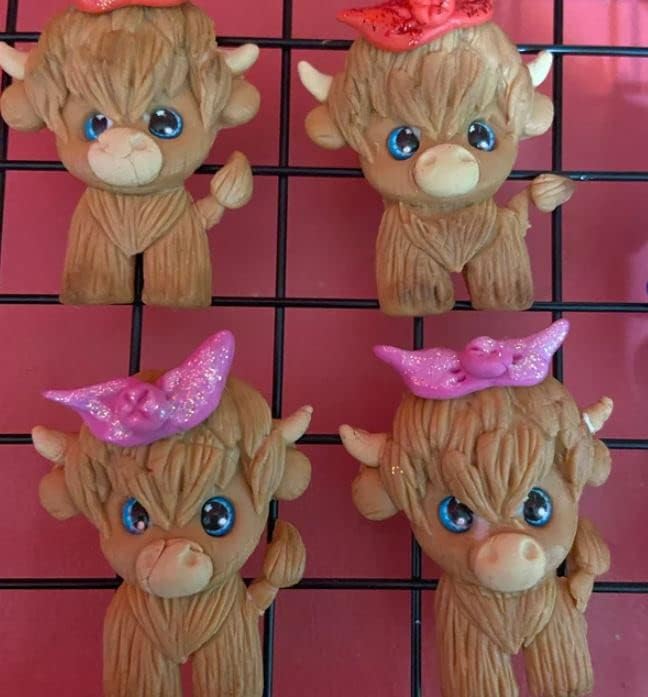Highland cow head highland cattle farm Multi Project Silicone Mold DIY polymer clay molds resin molds (Model B cow) 090