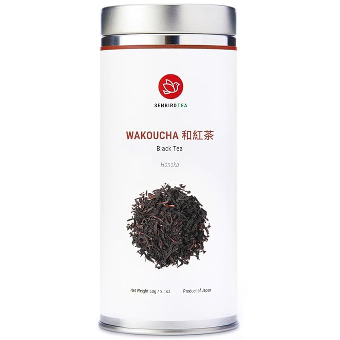 Senbird Premium Wakoucha - Japanese Black Tea - From Shizuoka, Japan - Loose Leaf Tea In Airtight Tea Tin (2.12oz/60g)