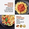Gotham Steel 5 Quart Stock Pot Multipurpose Pasta Pot with Strainer Lid & Twist and Lock Handles, Nonstick Ceramic Surface Makes for Effortless Cleanup with Tempered Glass Lid, Dishwasher Safe