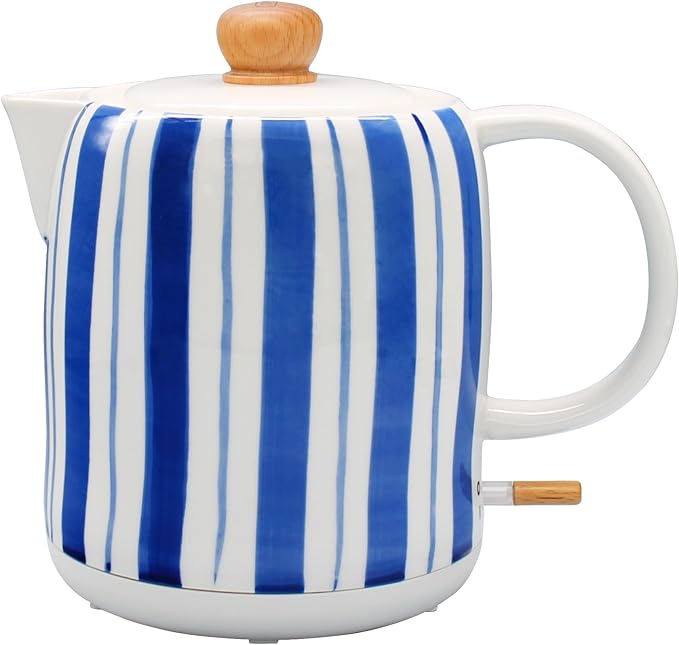 1.0-Liter Ceramic Electric Kettle, 1000W Rapid Boil, Tea Kettles Pot & Hot Water Boiler For Coffee & Tea, Teapot Auto Shut-Off, Boil-Dry Protection(A24)