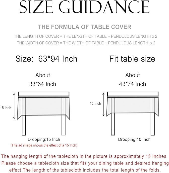 patdrea Designer Vintage French Long Rectangle Table Cloth,Italian Floral Wrinkle Free Farmhouse Tablecloth,Decor Table Cover for Kitchen Dining,Christmas,Tea Party,Thanksgiving,63"x94"-Lysaniya