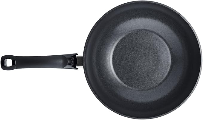 Fissler Ceratal Comfort Ceramic 11 Inch Non-Stick Wok, Orbit Black, Made without PFAS