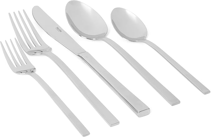 Martha Stewart Southalnd 20 Piece Flatware Mirror Polish Silverware Set - Stainless Steel Utensils - Forks, Spoons, Knives