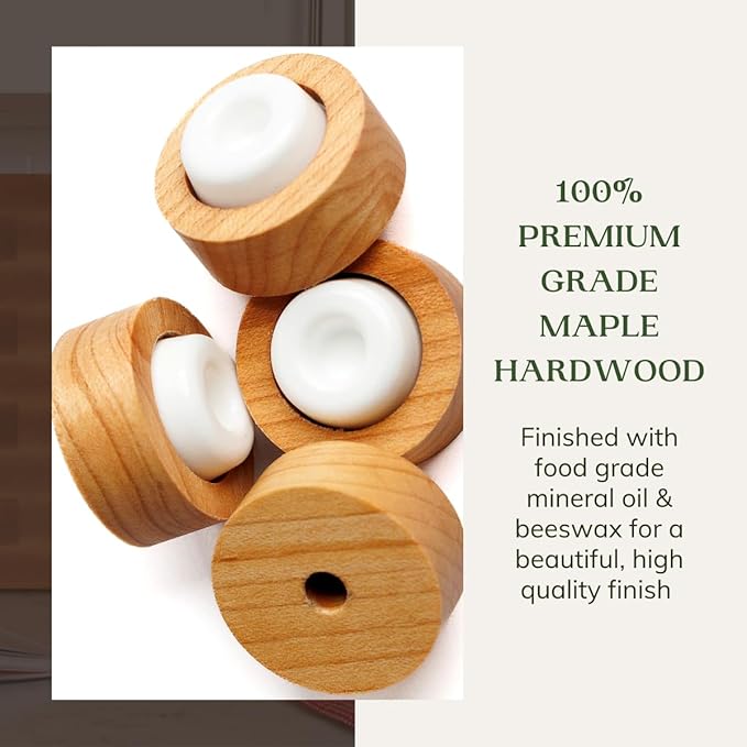 The Boardsmith Handmade Wood Cutting Board Feet with Stainless Steel Screws - Elevate Your Cutting Board with Wooden Non Slip Cutting Board Feet - Easy to Install - Handmade In USA - Set of 4 (Maple)