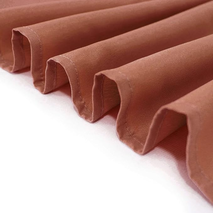 Efavormart 54x54 Terracotta Wholesale Linens Seamless Polyester Square Linen Tablecloth for Wedding Banquet Party Restaurant