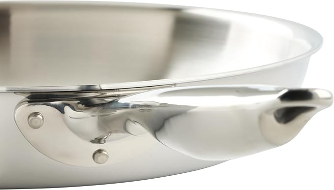 WINCO Tri-Ply Frying Pan, Silver