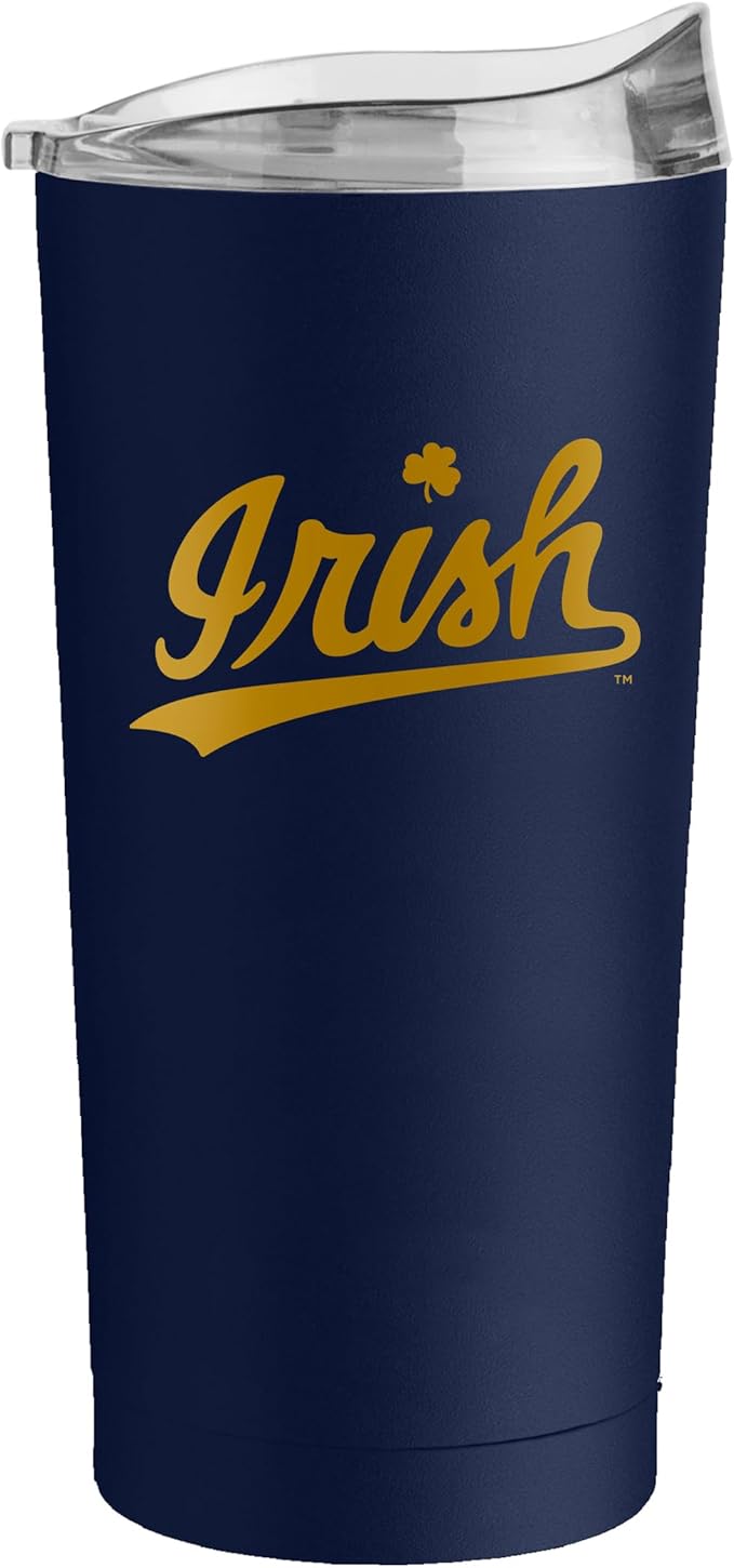 Logo Brands NCAA 20 oz Powder Coat Stainless Tumbler -Double-Wall Insulated Everday Tumbler for Hot or Cold Drinks, High Lip Lid, Team Color