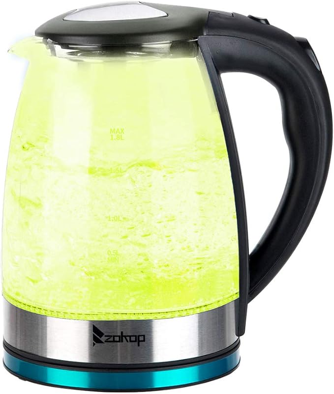 HD-1861-A 110V 1200W 1.8L Electric Glass Kettle US Plug