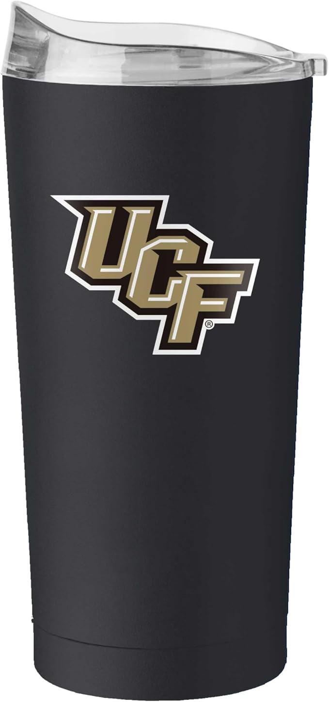 Logo Brands NCAA 20 oz Powder Coat Stainless Tumbler -Double-Wall Insulated Everday Tumbler for Hot or Cold Drinks, High Lip Lid, Team Color