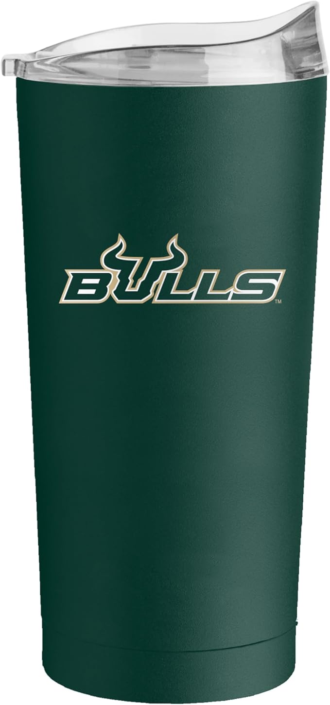Logo Brands NCAA 20 oz Powder Coat Stainless Tumbler -Double-Wall Insulated Everday Tumbler for Hot or Cold Drinks, High Lip Lid, Team Color