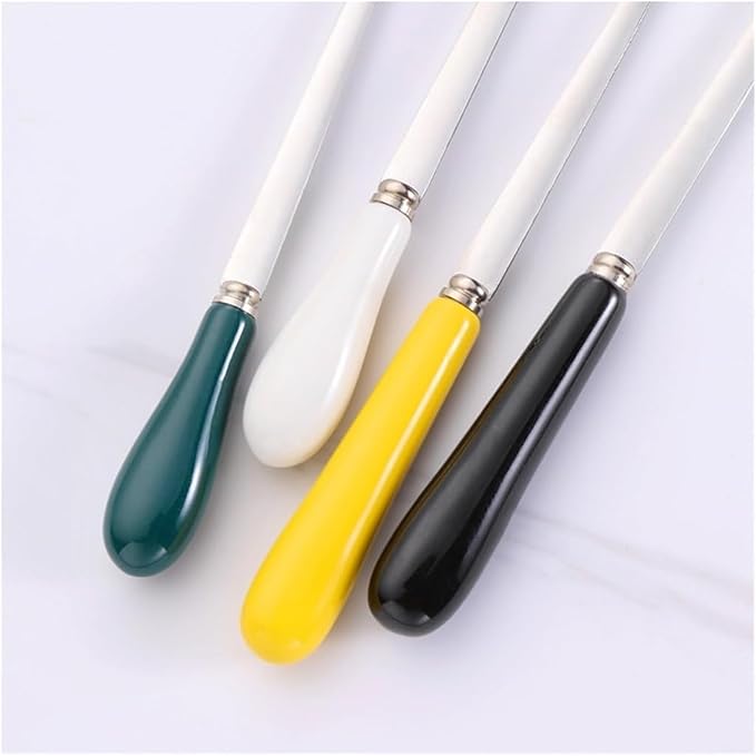 Soup Spoons,Spoons, Spoons Ceramic Handle Stainless Steel Spoon Restaurant Bar Creative Ice Spoon Coffee Spoon Dessert Spoon