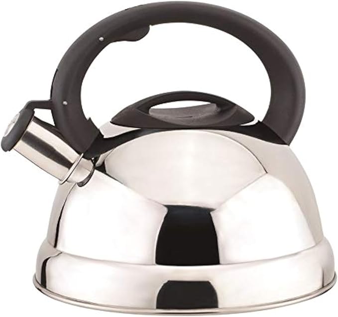 J&V TEXTILES Stainless Steel Whistling Tea Kettle, 3-Quart (Silver)*