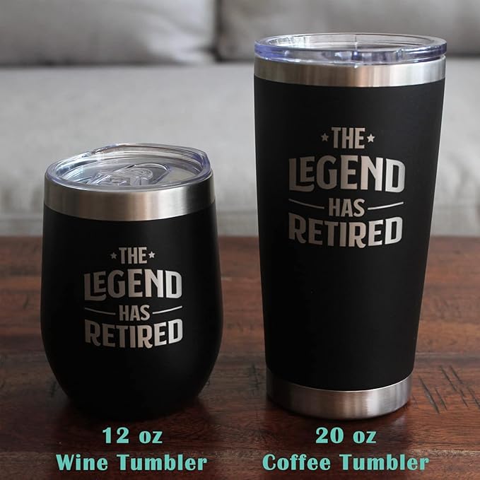 The Legend Has Retired - Funny Coffee Mug Retirement Gift for Boss or Coworkers - Large 15 Oz Ceramic Coffee Cup
