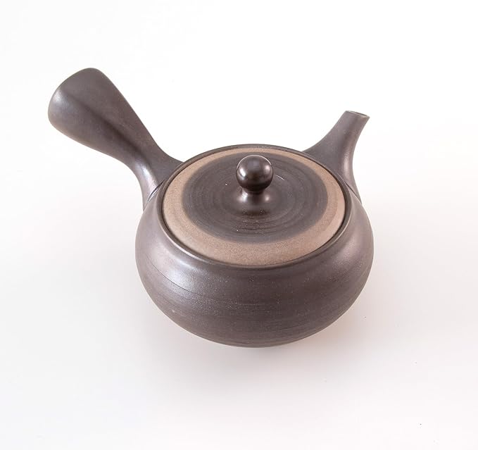 Asayu Japan Kurofuki Kyusu Teapot 280ml - Traditional Japanese Side-Handle Teapot - Fine “Sawayaka” Mesh Filter - Smooth Pour, Ideal for Sencha & Daily Tea