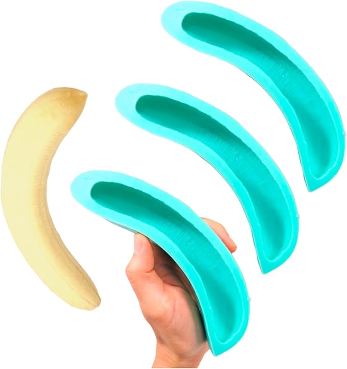 Whole Banana Mold – Silicone Mold for Wax, Soap, Resin – NC005 (Multi-Pack Options) (3)