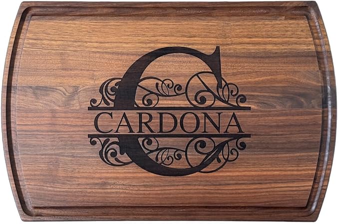 Personalized Cutting Board – Custom Engraved Walnut, Maple, or Cherry Wood – Wedding, Anniversary, Housewarming, Retirement, Charcuterie Gift