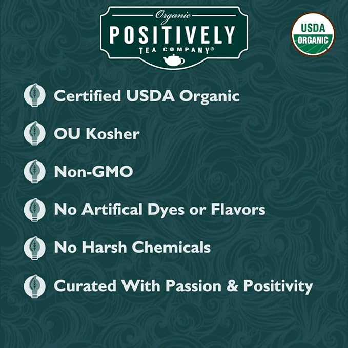 Organic Positively Tea Company, Lemon Pound Cake, Herbal Tea, Loose Leaf, 16 Ounce