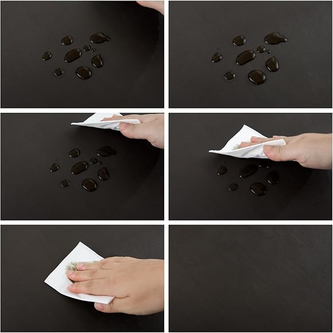 Pioggia Vinyl Tablecloth with Flannel Backing Rectangle Waterproof Oil-Proof Plastic Table Cloth Wipeable PVC Table Cover for Indoor and Outdoor (Black, 60 x 102 Inch)