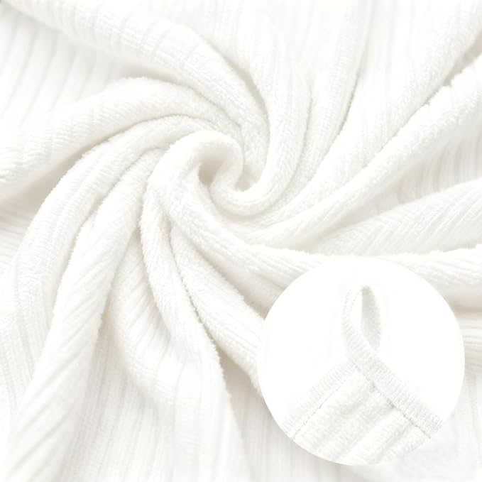 Extra Large Bath Towels (60"x30"),Oversized Bath Towels for Adults Luxury Bath Towels Super Soft Highly Absorbent Microfibers Quick Dry Bath Sheets Large for Bathroom (White, 2Piece)